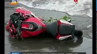 www.pojokpitu.com : Saking Kencangnya, Pengendera Sepeda Motor Tewas Kecebur Sungai