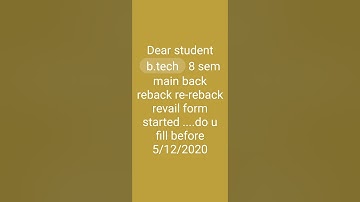 # RTU B.tech Revalution form of 8 sem revealed ...Do fast