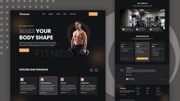 Design A Gym Website Using HTML and CSS | Responsive Landing Page HTML CSS
