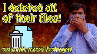 I CRASHED A Scam Call Center, DELETED Their FILES And SHUT THEM DOWN!