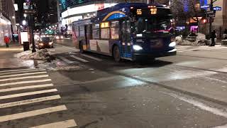 M5, M7, M55, buses action at Herald SQ with SiM1C and SiM4C