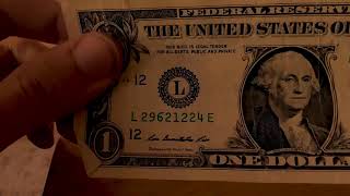 Unintentional ASMR Searching 1$ dollar bills 💵 for rare serial numbers  - soft-spoken screenshot 2