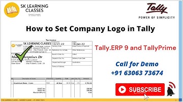 How to Set Company Logo in TallyPrime and TallyERP9, Logo, HOW TO ADD COMPANY LOGO IN SALES Invoice