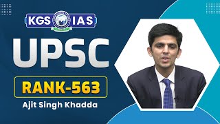 UPSC TOPPER 2023 || UPSC IAS Mock Interview || Ajit Singh Khadda Rank - 563 || UPSC 2023 || KGS IAS