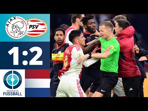 Heftige Tumulte nach PSV-Triumph in hitzigem Spitzenspiel | Ajax Amsterdam - PSV Eindhoven