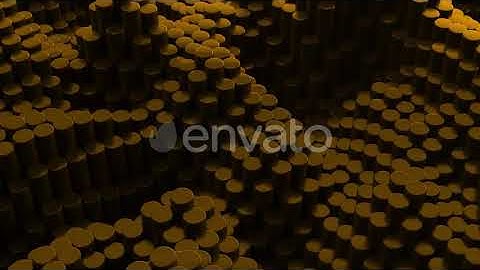 Abstract brown golden metallic chrome background with cylinders | Motion Graphics - Envato elements