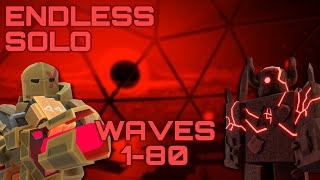 ENDLESS MODE SOLO Waves 1 to 80 | Tower Defense X | Roblox