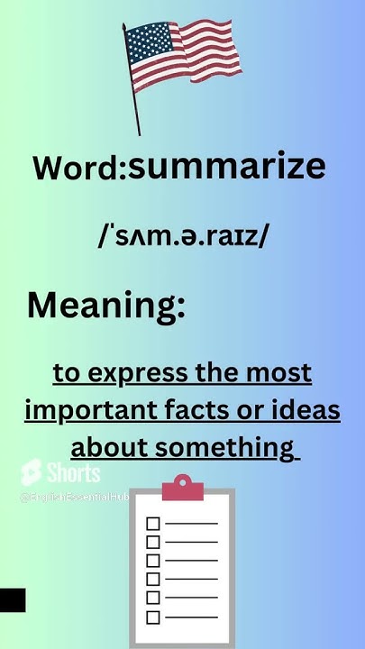 how-to-pronounce-summarize-in-american-accent-learning-learnenglish
