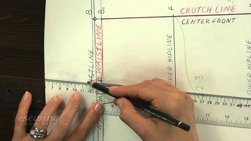 Pants Block Pattern Making (Drafting) - Marking the Pattern for Clipping Notches (FREE SAMPLE)