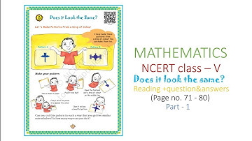 NCERT class 5th MATHEMATICS chapter 5 DOES IT LOOK THE SAME, PART -1 Reading + solution