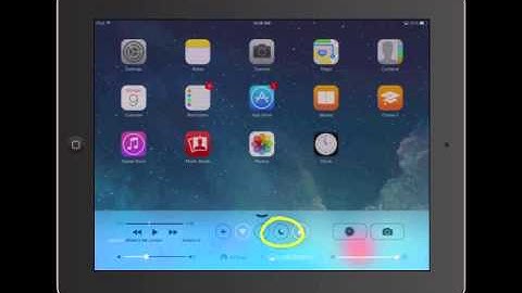 iOS7 iPad Control Center Tutorial