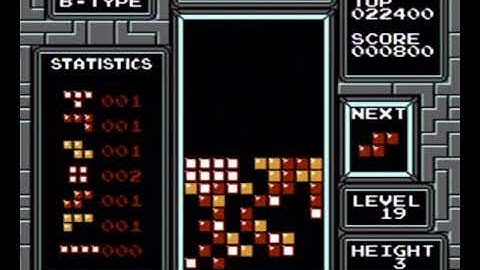 NES Tetris :: B-type 19-3 Clear