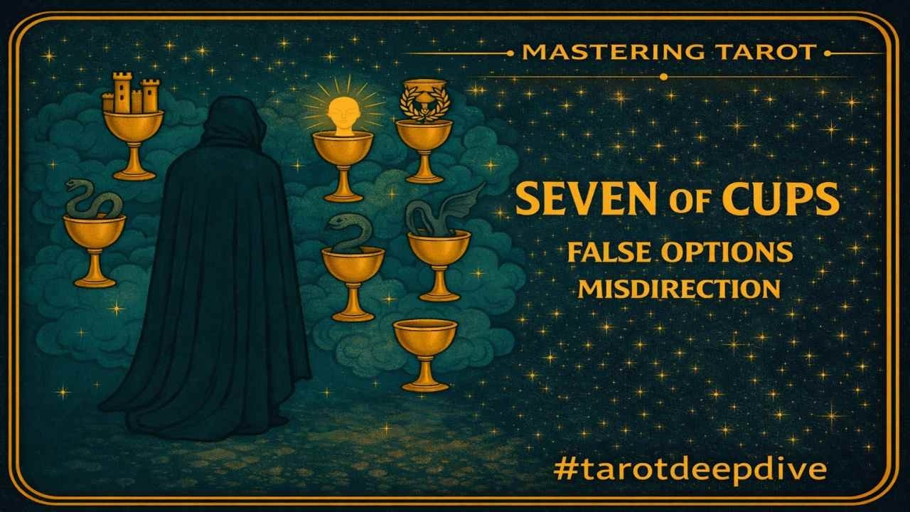 The Seven of Cups: The Illusion of Choice 🌫 #mrcosmic #tarotdeepdive thumbnail