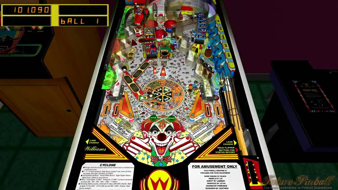 Williams Cyclone Table on Future Pinball 720p HD YouTube