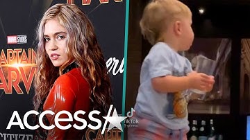 Elon Musk & Grimes’ Son Walking In Rare Video