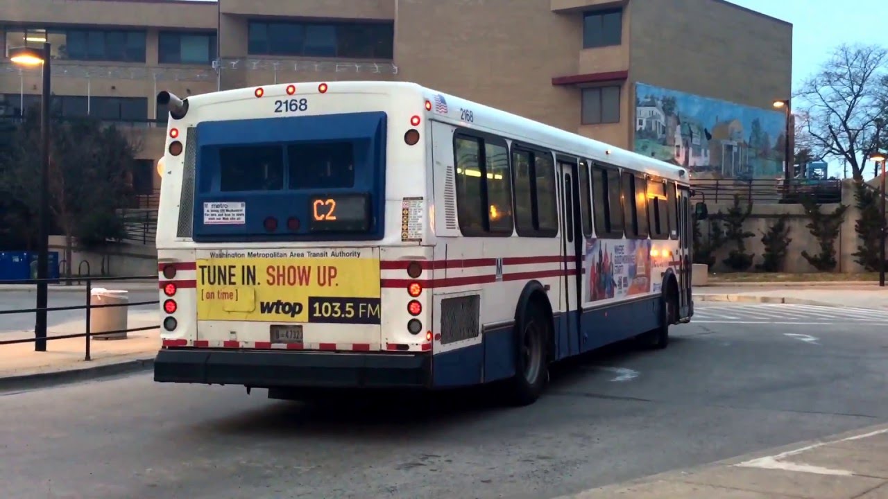 wmata monthly pass WMATA Metrobus 2000 Orion V #2168 @ Wheaton Station