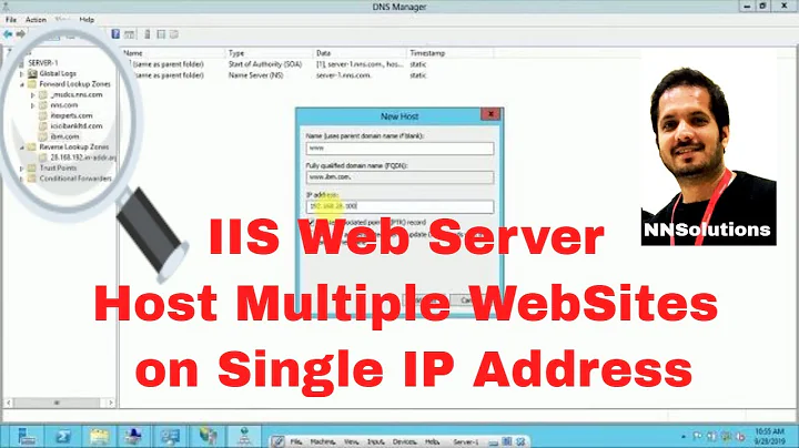 IIS Web Server||Running Multiple Websites on Single IP Address||Win Server -2012 r2 part 3