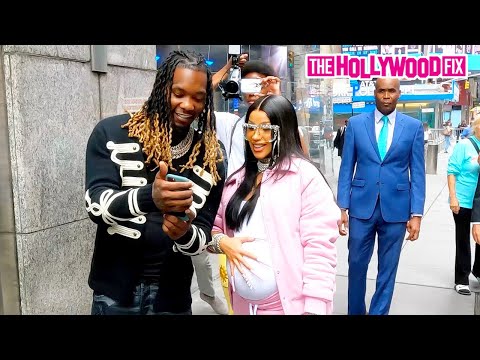 Pregnant Cardi B Loses Her Cool & Snaps On Fans At NASDAQ Headquarters With Offset In New York City