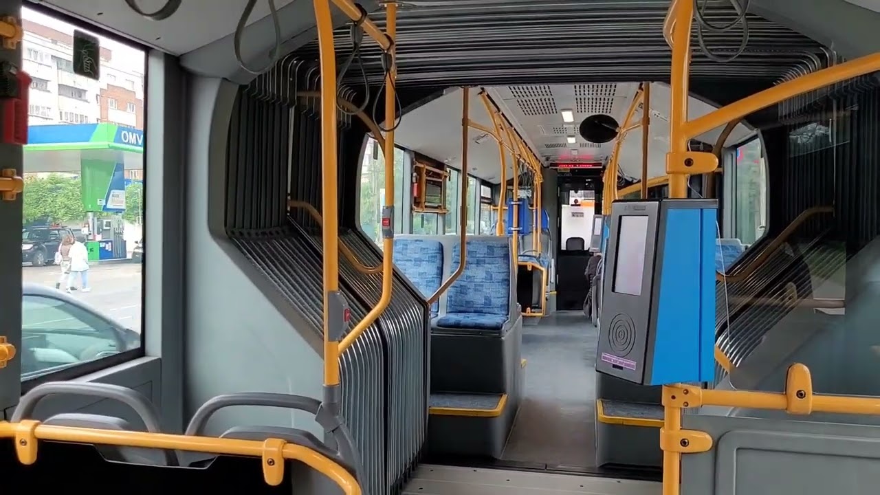 Cluj Napoca: inside the Mercedes-Benz Conecto G bus nr. 911 (CTP), route 46B