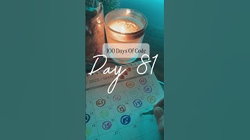 Day 8️⃣1️⃣ of 1️⃣0️⃣0️⃣ Days of Code Challenge #100daysofcode #webdevelopment #motivation #coding
