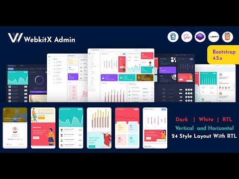 RTL Full Width Responsive Web Application Kit  WebkitX
