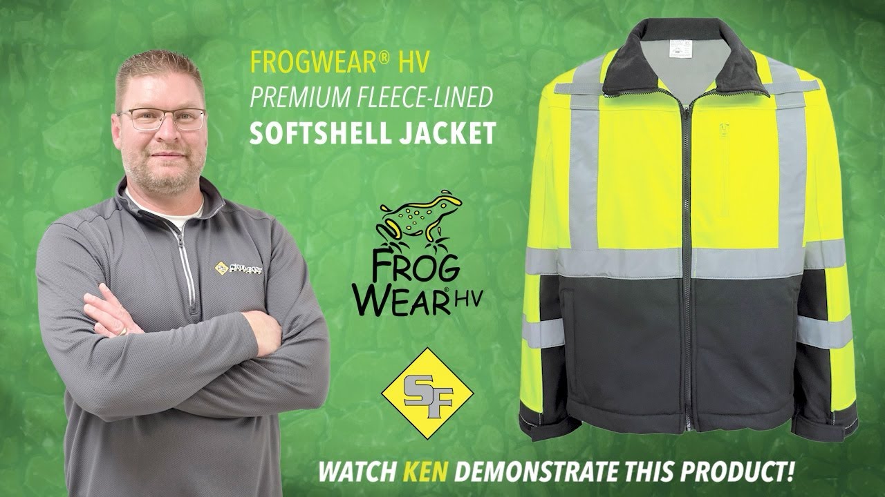 FrogWear® HV Premium Fleece-Lined Softshell Jacket - GLO-SJ1