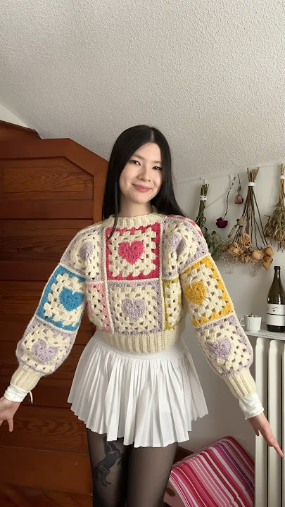 make a granny square sweater with me! (granny square pattern is by jayda_institches)
