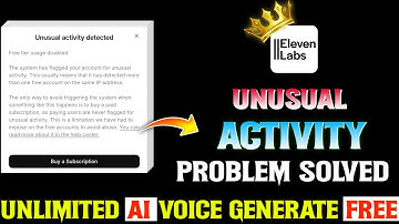 How to Fix Elevenlabs Unusual Activity Detected Problem | 100% Working Solution