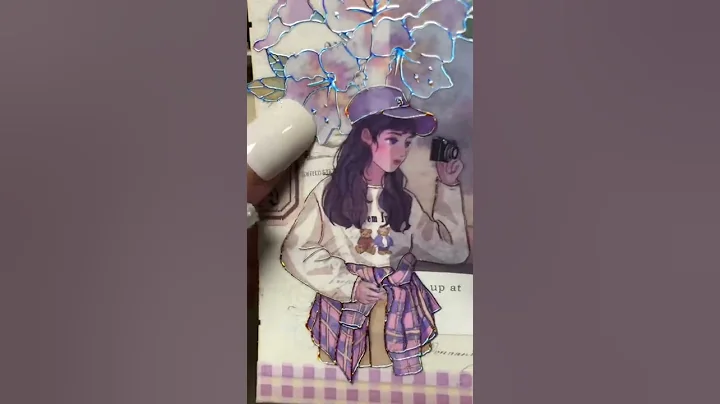 ASMR | 💜 Purple themed journal spread #shorts #journaling #journal #artjournal #didithjournal