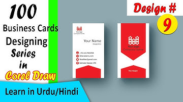 Visiting Card Designing in Corel Draw Design # 9 in Urdu/Hindi Step by Step