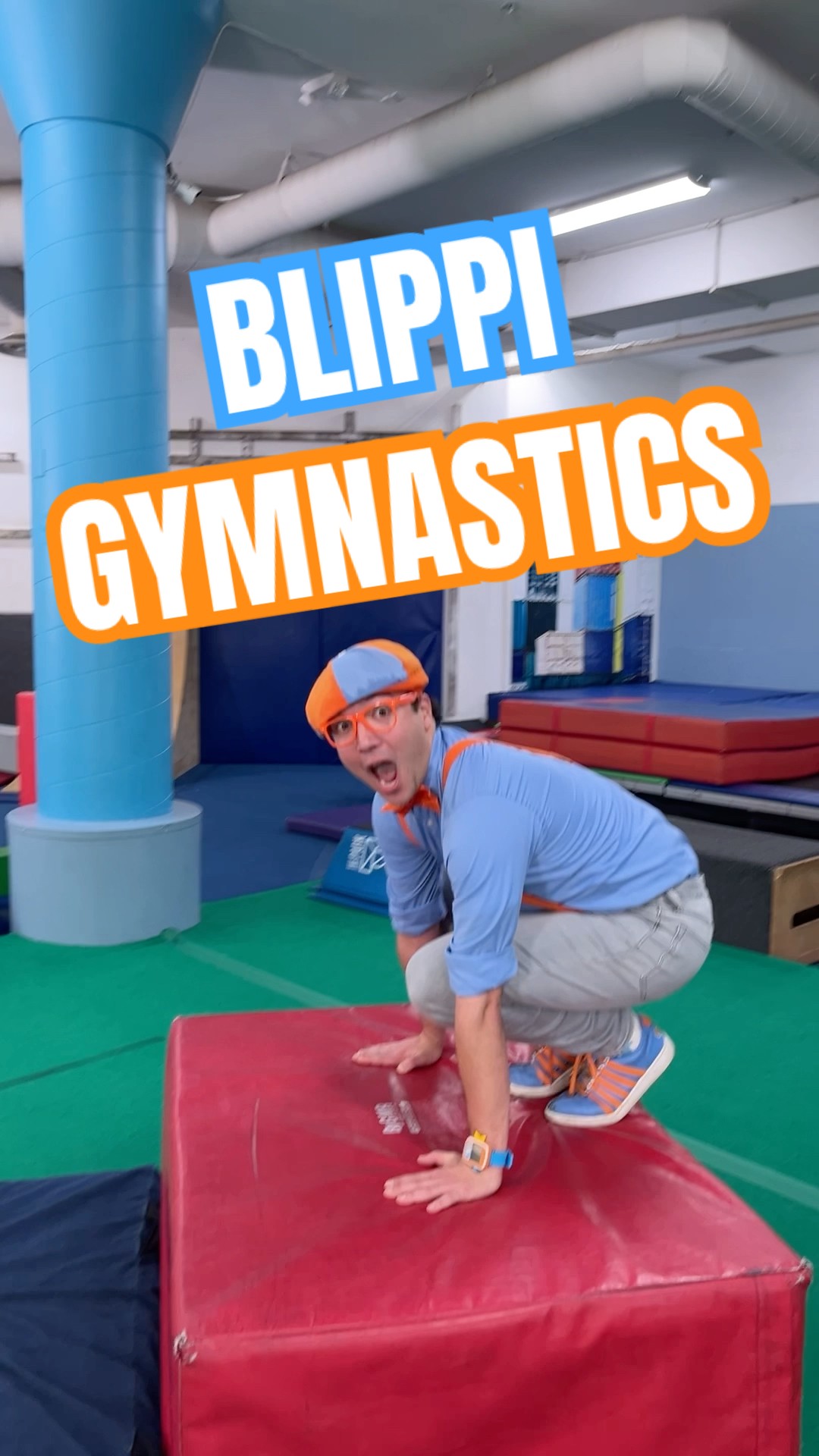 Blippi LEARNS Gymnastics TRICKS! #blippi #shorts
