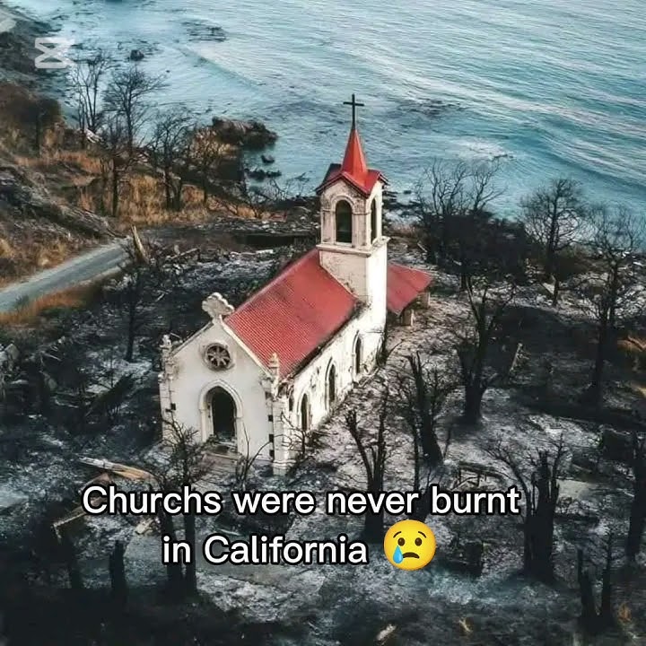 Churches were never burnt by the wild wind fire in California #firefighter #fire #wildfire