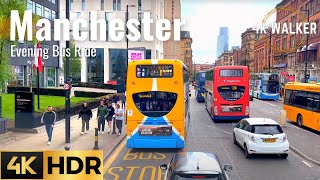 【4K HDR】 Riding a Manchester Double decker bus 2022 🚌 | Route 43 | 4K HDR 60fps Bus tour in UK