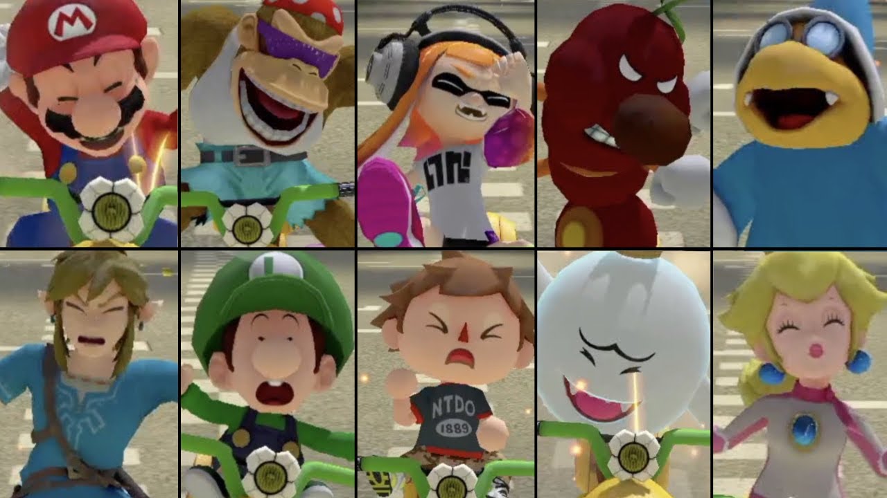 【Mario Kart 8 Deluxe】 - All Characters BURNOUT Animations (DLC Included) !（full edition）