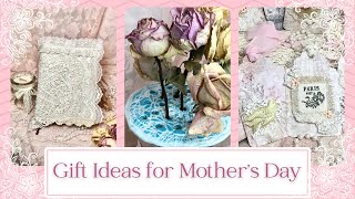 Shabby Chic Gifts Using Doilies and Lace • Flower Frog • Bible/Journal Cover • Makeup Bag • Tags