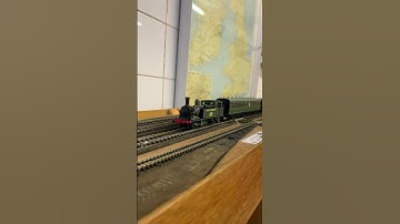 New Adams O2 with a pair of ex LSWR coaches running at the Salisbury & South Wilts Railway Society.