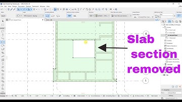 Adding and removing the slab section in archicad  24 |
