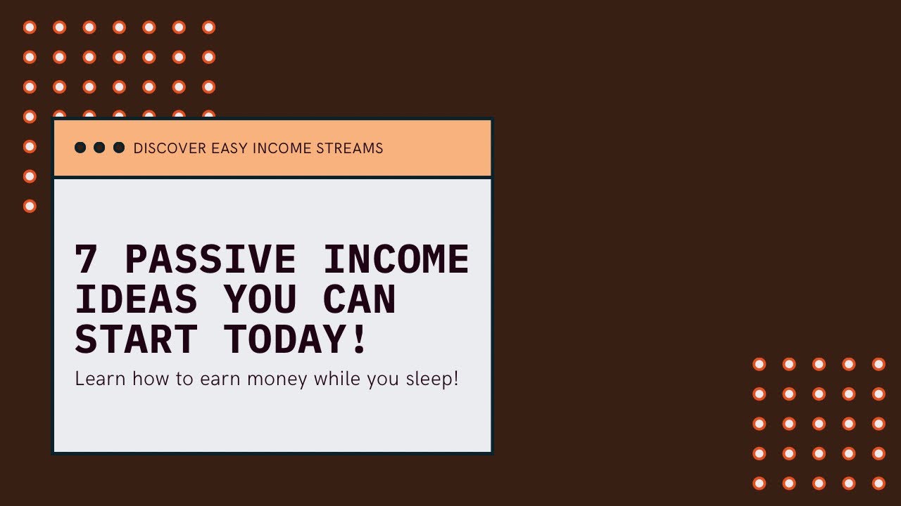 7 Passive Income Ideas You Can Start With $0 in 2025 - YouTube