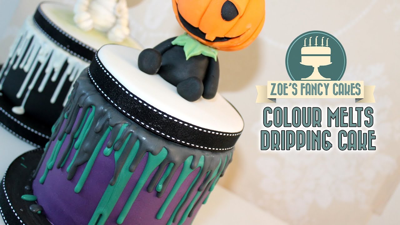 Dripping cake effect using colour melts Renshaws - YouTube