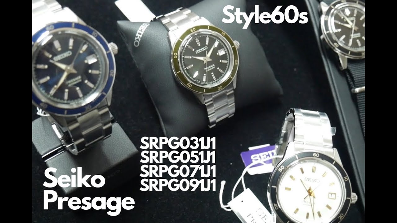 Seiko Presage - Style 60s Review - SRPG03J1, SRPG05J1, SRPG07J1, SRPG09J1  First Impressions - YouTube