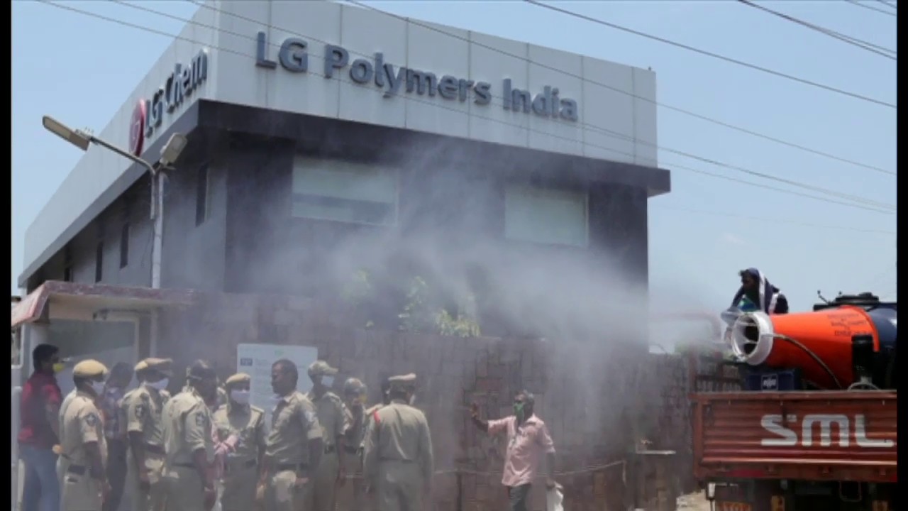 Report - Protests at India chemical plant after deadly gas leak. BBC World News/UK News Channel