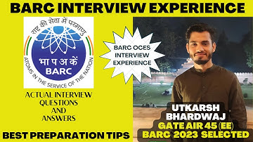 BARC Interview Honest experience By Utkarsh GATE AIR-45(EE) | Preparation Strategy #electrical #gate