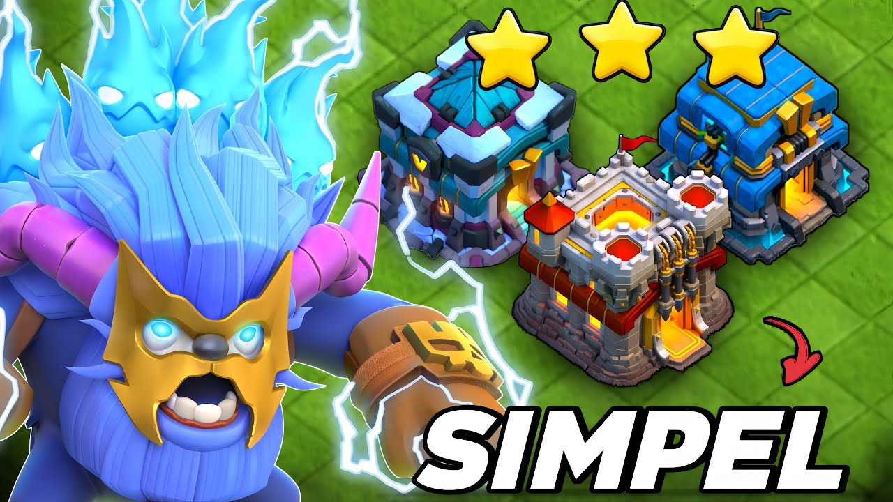 3 KOMBINASI YETI SUPER TERKUAT di TH 11-TH 13 Base Apapun Rata!! - Clash Of Clans