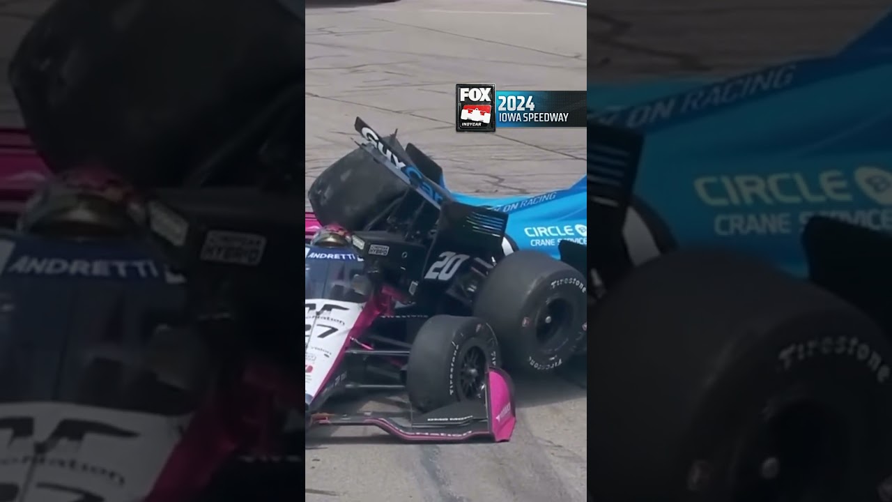 A wild one at Iowa Speedway in 2024 😮 