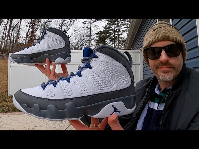 靴 air jordan 9 Flint Grey and French Blue Air Jordan 9 - Flint Grey - French Blue - YouTube