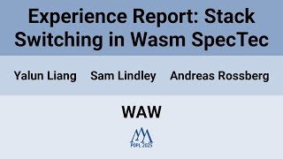 [WAW'25] Experience Report: Stack Switching in Wasm SpecTec