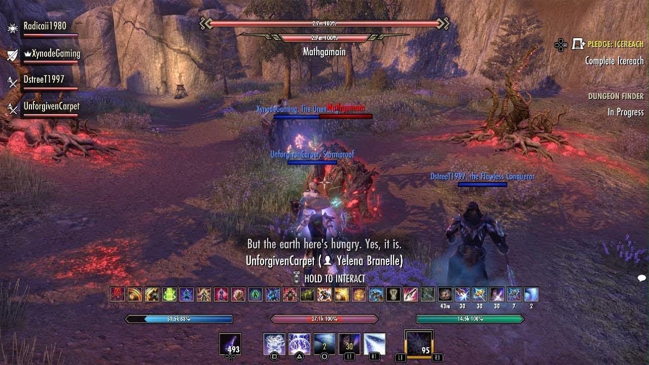 ESO: Veteran Bloodroot Forge Hardmode no healer (Sorc DD Pov)