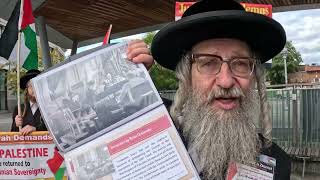 The Bronx, NYC supports Palestine (Rabbi Yisroel Dovid Weiss of Neturei Karta). 1of3.