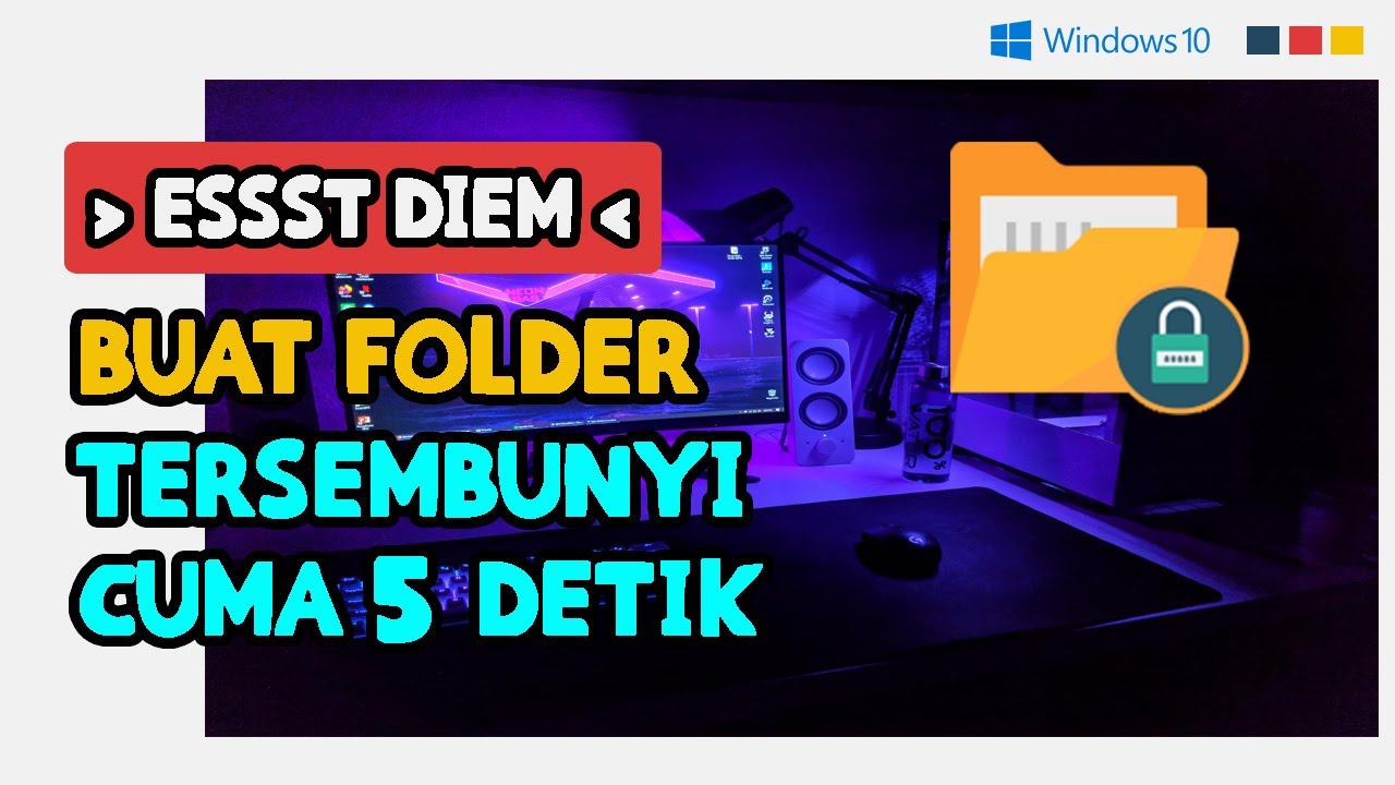 Membuat Folder Tersembunyi Dengan Password Di Windows 10 8 7 Youtube