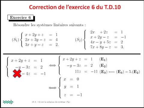 Résolution des systèmes